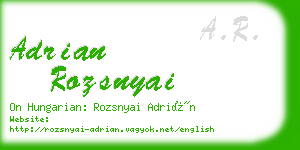 adrian rozsnyai business card